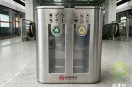 杭州地鐵站不銹鋼連體分類垃圾桶以匠心工藝守護城市文明