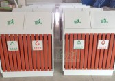 戶外鋼木分類垃圾桶堅固耐用 維護邵陽市容環境