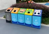 公園卡通金屬分類垃圾桶，打造寓教于樂的環保新場景