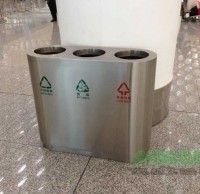 機(jī)場(chǎng)不銹鋼三分類(lèi)果皮箱