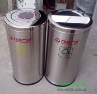 萬達(dá)廣場戶外圓形分類果皮箱