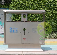 不銹鋼戶外街道分類垃圾桶