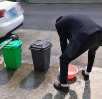 2月，給全村的垃圾桶來個大掃除