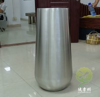 室內酒店商場拉絲不銹鋼本色花盆