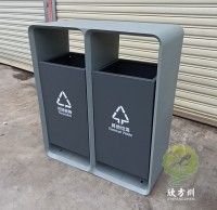 市政道路噴塑不銹鋼分類垃圾箱