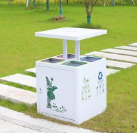 公園新寵彩繪四分類不銹鋼垃圾桶