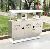 戶(hù)外公園三分類(lèi)不銹鋼垃圾桶定制城市文明的綠色守護(hù)者