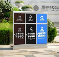 戶外社區三分類不銹鋼垃圾桶，守護潔凈起點