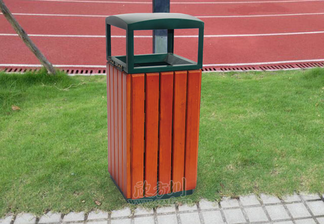單桶鋼木垃圾桶